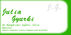 julia gyurki business card