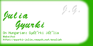 julia gyurki business card